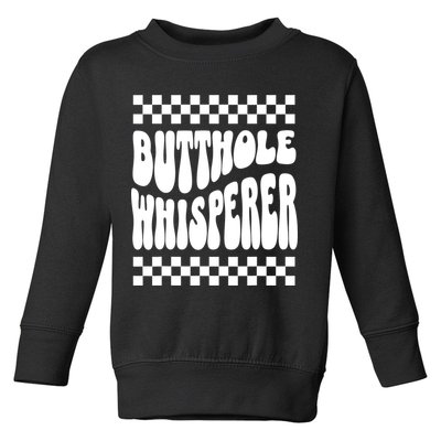 Butthole Whisperer Sarcastic Jokes Retro Toddler Sweatshirt