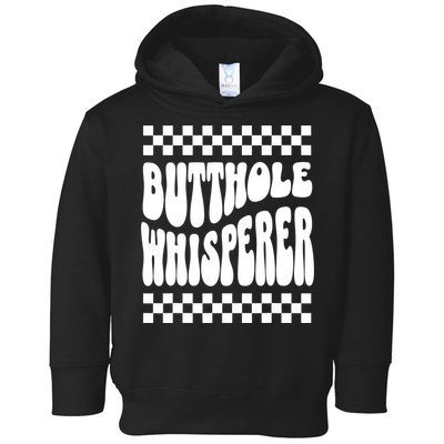 Butthole Whisperer Sarcastic Jokes Retro Toddler Hoodie