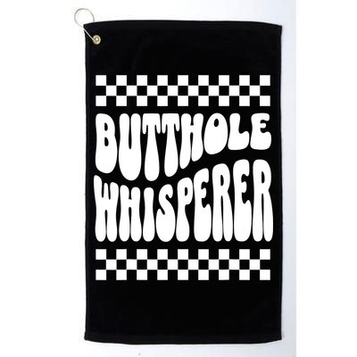 Butthole Whisperer Sarcastic Jokes Retro Golf Towel