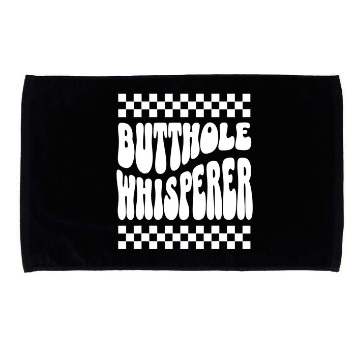 Butthole Whisperer Sarcastic Jokes Retro Microfiber Hand Towel