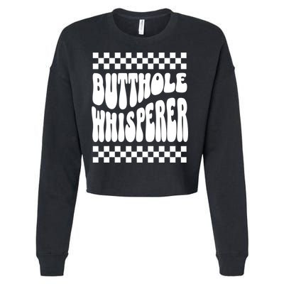 Butthole Whisperer Sarcastic Jokes Retro Cropped Pullover Crew