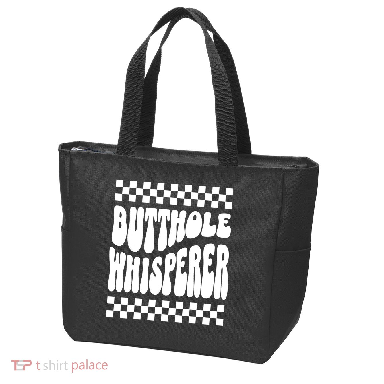 Butthole Whisperer Sarcastic Jokes Retro Zip Tote Bag