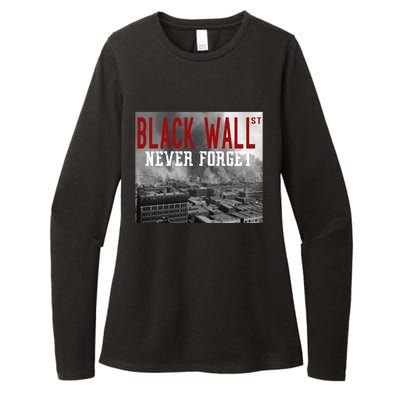 Black Wall Street Never Forget Our History Black Wall Street Gift Womens CVC Long Sleeve Shirt