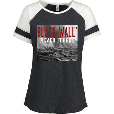 Black Wall Street Never Forget Our History Black Wall Street Gift Enza Ladies Jersey Colorblock Tee