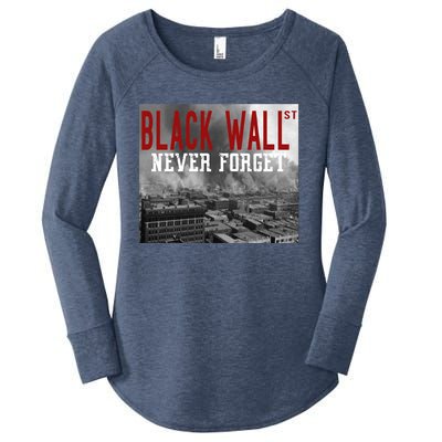 Black Wall Street Never Forget Our History Black Wall Street Gift Women's Perfect Tri Tunic Long Sleeve Shirt