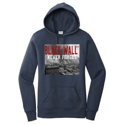 Black Wall Street Never Forget Our History Black Wall Street Gift Women's Pullover Hoodie