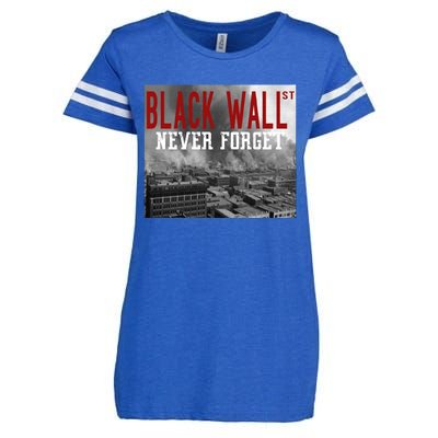 Black Wall Street Never Forget Our History Black Wall Street Gift Enza Ladies Jersey Football T-Shirt