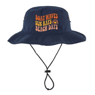 Boat Waves Sun Rays Beach Days Cute Retro Summer Vacation Legacy Cool Fit Booney Bucket Hat