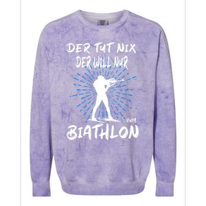 Biathlon Winter Sport Biathlet Funny Biathlon Colorblast Crewneck Sweatshirt