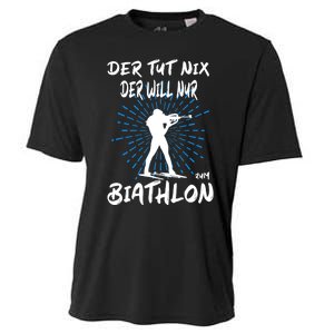 Biathlon Winter Sport Biathlet Funny Biathlon Cooling Performance Crew T-Shirt