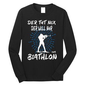 Biathlon Winter Sport Biathlet Funny Biathlon Long Sleeve Shirt