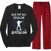 Biathlon Winter Sport Biathlet Funny Biathlon Long Sleeve Pajama Set