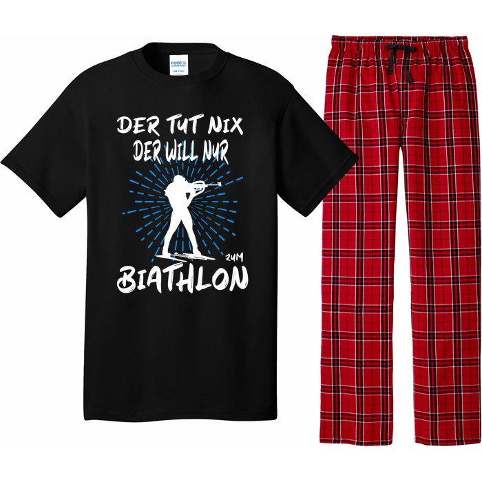 Biathlon Winter Sport Biathlet Funny Biathlon Pajama Set