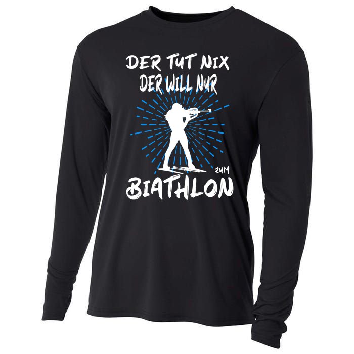 Biathlon Winter Sport Biathlet Funny Biathlon Cooling Performance Long Sleeve Crew