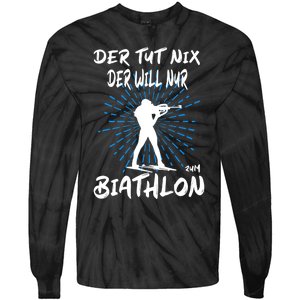 Biathlon Winter Sport Biathlet Funny Biathlon Tie-Dye Long Sleeve Shirt