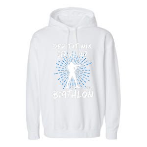 Biathlon Winter Sport Biathlet Funny Biathlon Garment-Dyed Fleece Hoodie