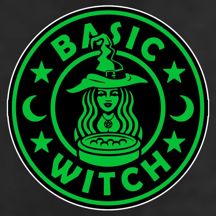 Basic Witch Spooky Halloween Funny 7 Panel Mesh Trucker Snapback Hat