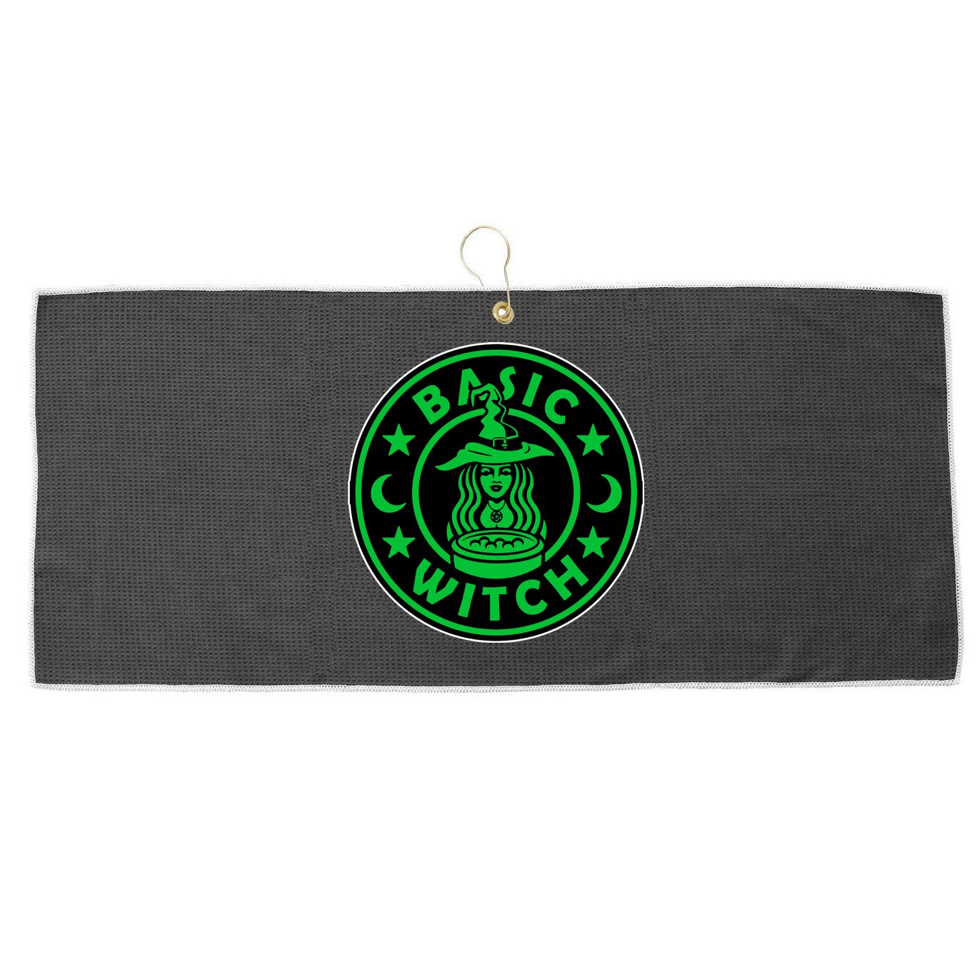 Basic Witch Spooky Halloween Funny Large Microfiber Waffle Golf Towel