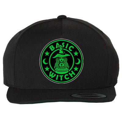 Basic Witch Spooky Halloween Funny Wool Snapback Cap