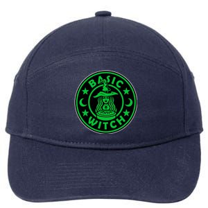 Basic Witch Spooky Halloween Funny 7-Panel Snapback Hat