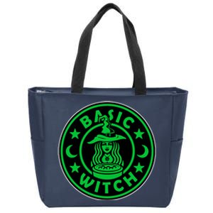 Basic Witch Spooky Halloween Funny Zip Tote Bag