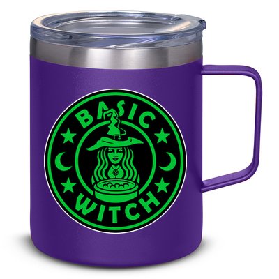 Basic Witch Spooky Halloween Funny 12oz Stainless Steel Coffee Mug