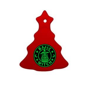 Basic Witch Spooky Halloween Funny Ceramic Tree Ornament