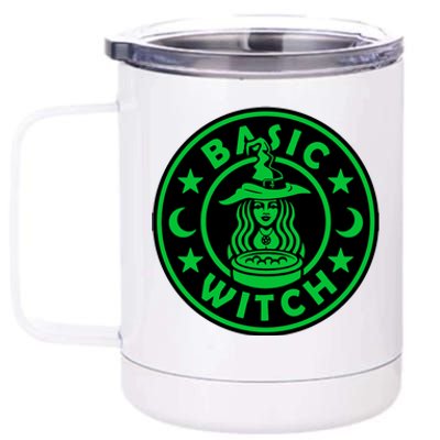 Basic Witch Spooky Halloween Funny 12 oz Stainless Steel Tumbler Cup