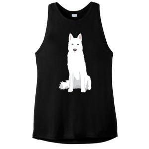 Beautiful White Siberian Husky Sweet White Snow Dog Ladies PosiCharge Tri-Blend Wicking Tank