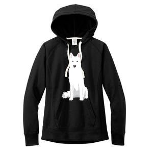 Beautiful White Siberian Husky Sweet White Snow Dog Women's Fleece Hoodie