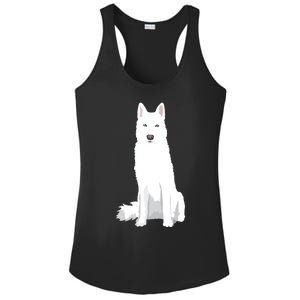 Beautiful White Siberian Husky Sweet White Snow Dog Ladies PosiCharge Competitor Racerback Tank