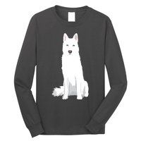 Beautiful White Siberian Husky Sweet White Snow Dog Long Sleeve Shirt