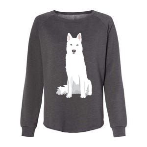 Beautiful White Siberian Husky Sweet White Snow Dog Womens California Wash Sweatshirt