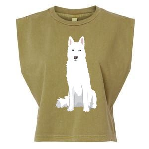 Beautiful White Siberian Husky Sweet White Snow Dog Garment-Dyed Women's Muscle Tee