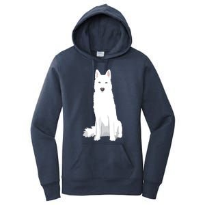 Beautiful White Siberian Husky Sweet White Snow Dog Women's Pullover Hoodie