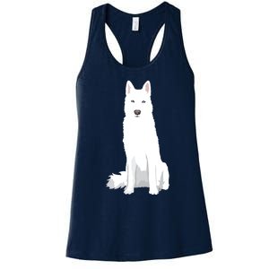 Beautiful White Siberian Husky Sweet White Snow Dog Women's Racerback Tank