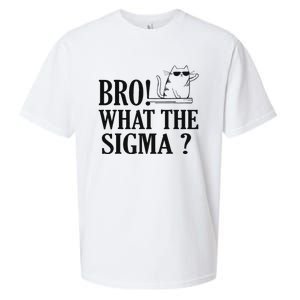 Bro What The Sigma Funny Ns Meme Saying Quote Sueded Cloud Jersey T-Shirt