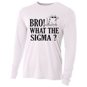 Bro What The Sigma Funny Ns Meme Saying Quote Cooling Performance Long Sleeve Crew