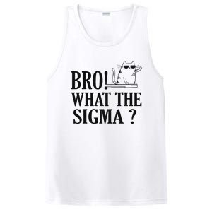 Bro What The Sigma Funny Ns Meme Saying Quote PosiCharge Competitor Tank