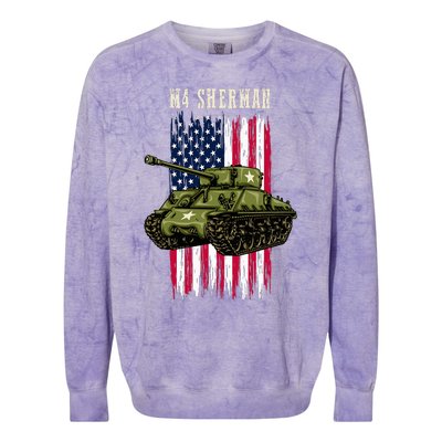 Best Ww2 Tank M4 Sherman A Wwii Army Tank For Military Colorblast Crewneck Sweatshirt