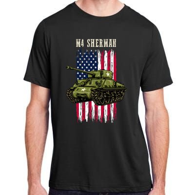 Best Ww2 Tank M4 Sherman A Wwii Army Tank For Military Adult ChromaSoft Performance T-Shirt