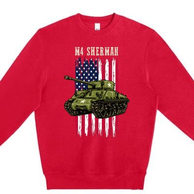 Best Ww2 Tank M4 Sherman A Wwii Army Tank For Military Premium Crewneck Sweatshirt