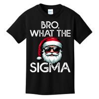 Bro What The Sigma Meme Christmas Santa Face Kids T-Shirt