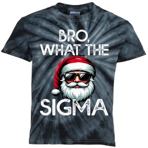 Bro What The Sigma Meme Christmas Santa Face Kids Tie-Dye T-Shirt