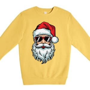 Bruh What The Sigma Santa Christmas Funny Meme Xmas Rizz Premium Crewneck Sweatshirt