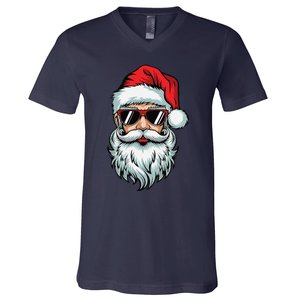 Bruh What The Sigma Santa Christmas Funny Meme Xmas Rizz V-Neck T-Shirt