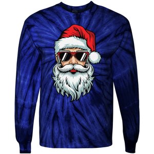 Bruh What The Sigma Santa Christmas Funny Meme Xmas Rizz Tie-Dye Long Sleeve Shirt