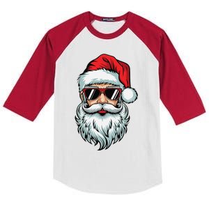 Bruh What The Sigma Santa Christmas Funny Meme Xmas Rizz Kids Colorblock Raglan Jersey