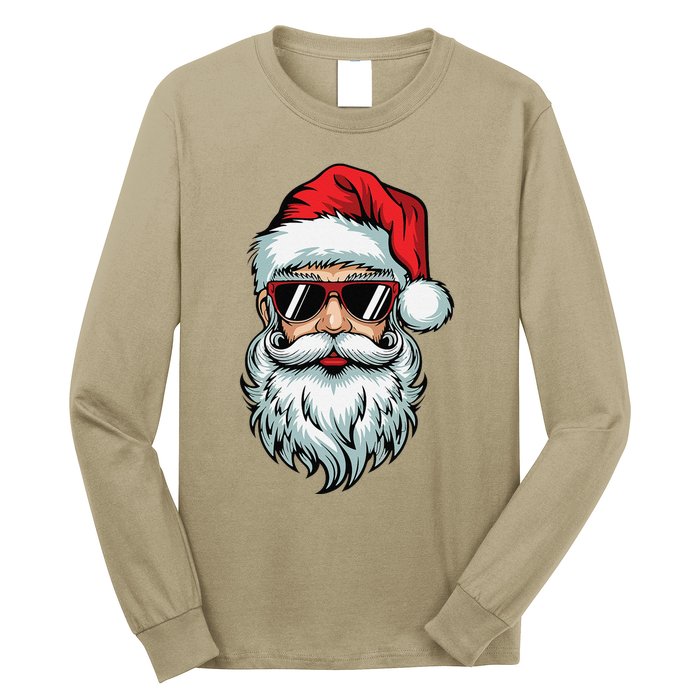 Bruh What The Sigma Santa Christmas Funny Meme Xmas Rizz Long Sleeve Shirt