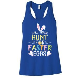 Bunny Will Trade Aunt For Easter Eggs Candy Happy To Me You Cool Gift Women's Racerback Tank